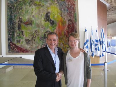 With MK Nitzan Horovitz (parliament member)
